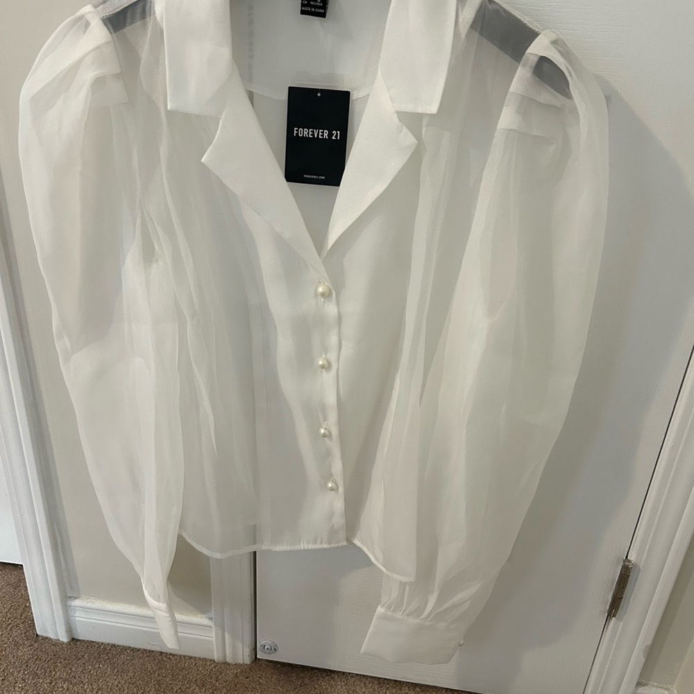 Ivory Chemise top with ivory buttons